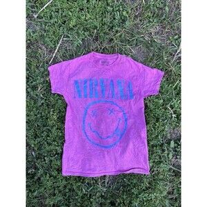 Pink Nirvana Band T-shirt Small 100% Cotton Flaw